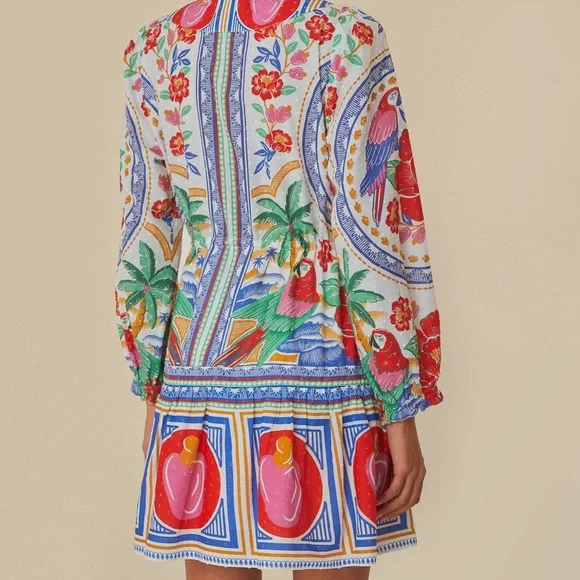 FARM Rio Multicolor Tropical Print Dress - Picture 4 of 9